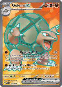Golem ex [Full Art Ultra Rare] #189/165 - Pokemon 151