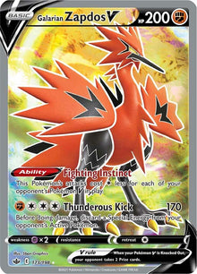 Galarian Zapdos V [Full Art Ultra Rare] #173/198 - Chilling Reign
