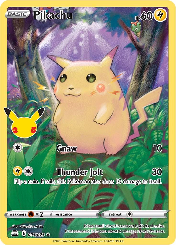 Pikachu [Full Art Holo Rare] #005/025 - Celebrations