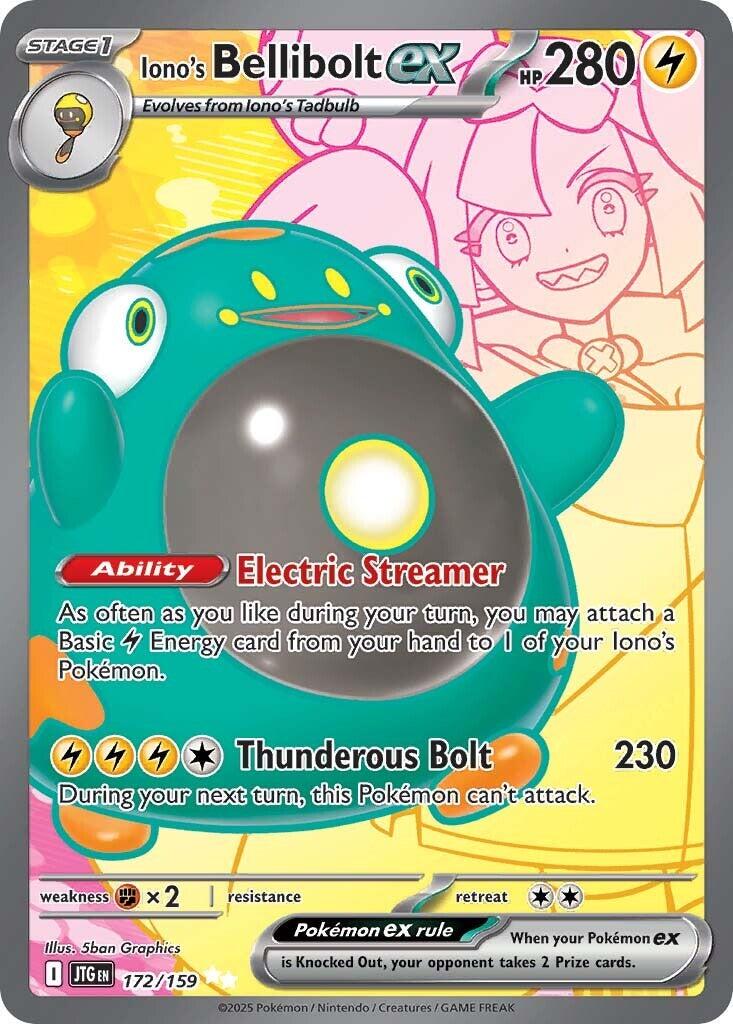Iono's Bellibolt Ex [Full Art Ultra Rare] JTG #172/159 - Journey Together