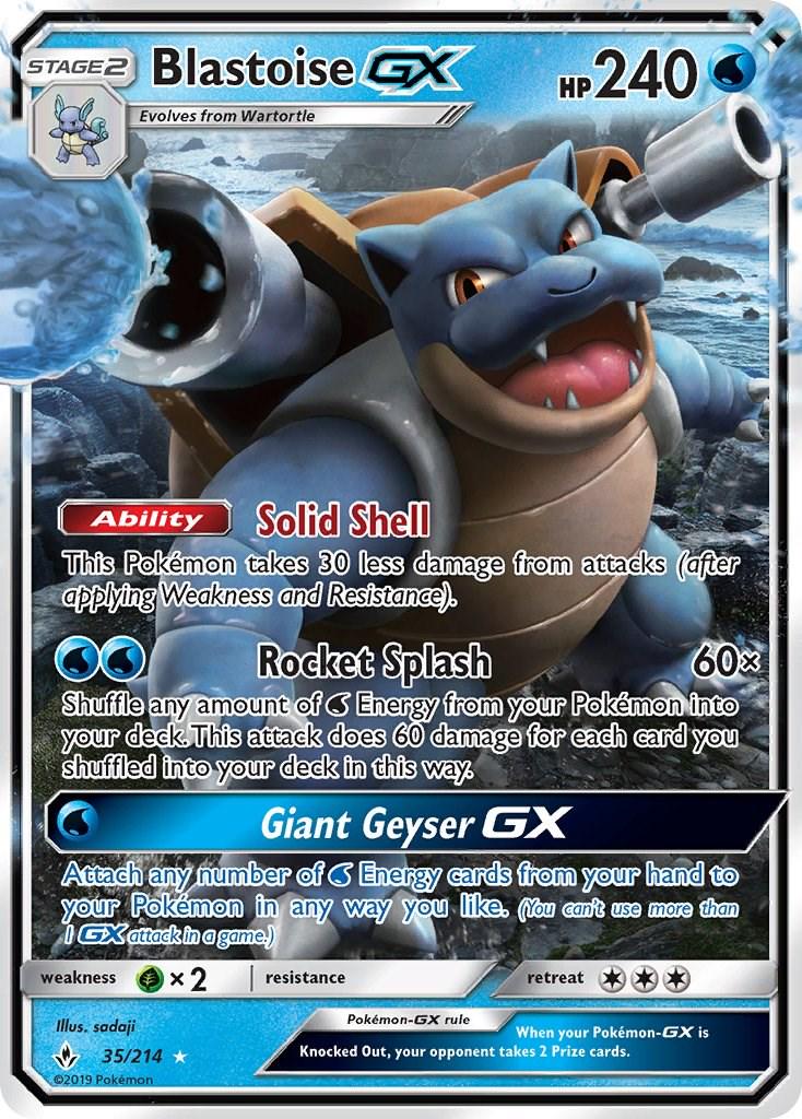 Blastoise GX [Ultra Rare] #35/214 - Unbroken Bonds