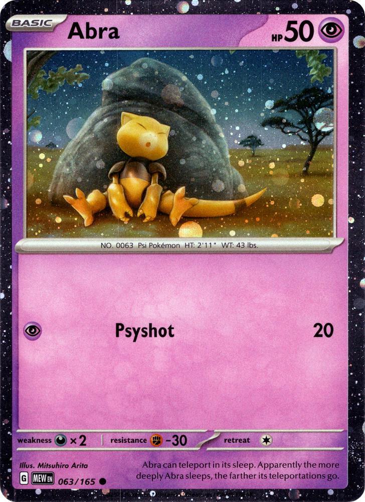 Abra [Cosmo Holo] #063/165 - Pokemon 151