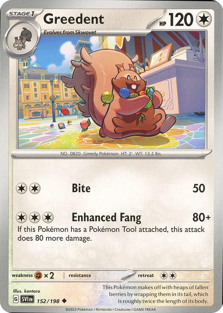 Greedent [Uncommon] #152/198 - Scarlet & Violet