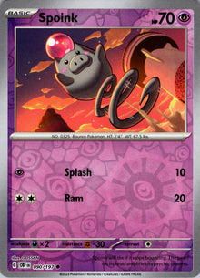 Spoink [Reverse Holo] #090/197 - Obsidian Flames