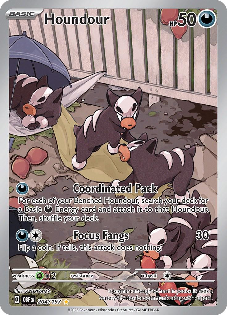 Houndour [Illustration Rare] #204/197 - Obsidian Flames