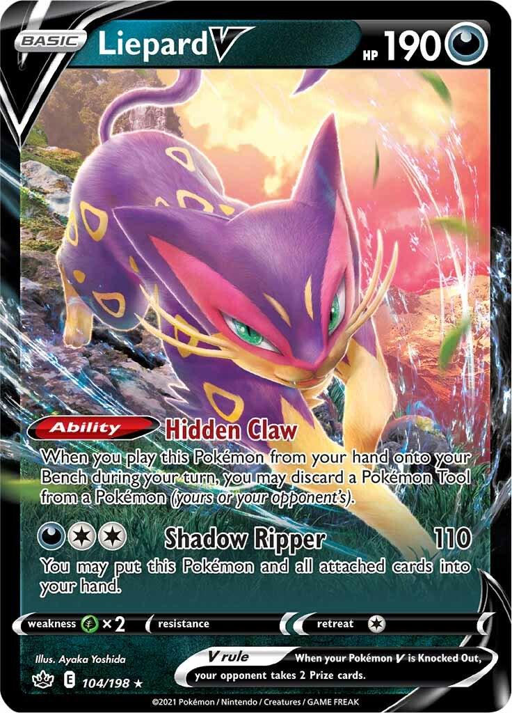 Liepard V [Ultra Rare] #104/198 - Chilling Reign