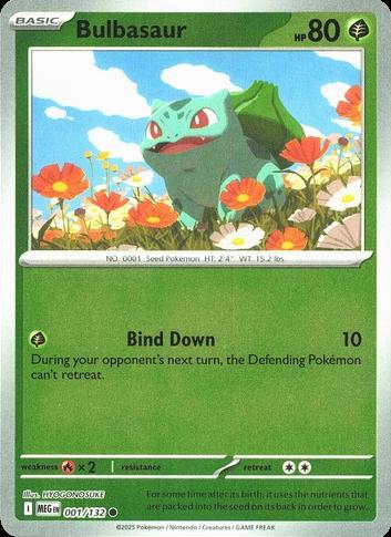 Bulbasaur [Reverse Holo] #001/132 - Mega Evolution