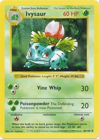 Ivysaur [Shawdowless] #30/102 - Base Set