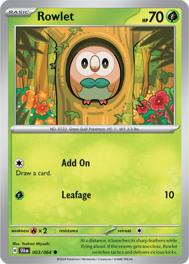 Rowlet [Common] #003/064 - Shrouded Fable