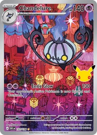 Chandelure [Illustration Rare] #137/128 - 30th Celebration