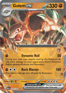 Golem ex [Double Rare] #076/165 - Pokemon 151