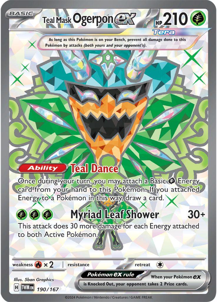 Teal Mask Ogerpon ex [Full Art Ultra Rare] #190/167 - Twilight Masquerade