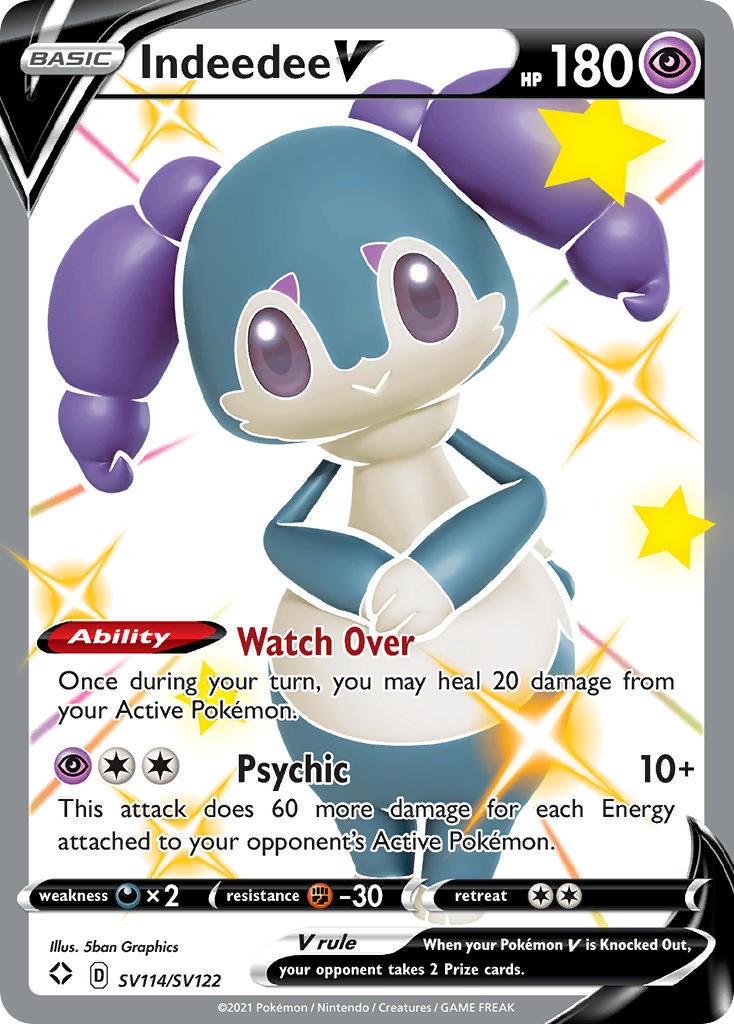 Indeedee V [Full Art Shiny Holo] #SV114/SV122 - Shining Fates