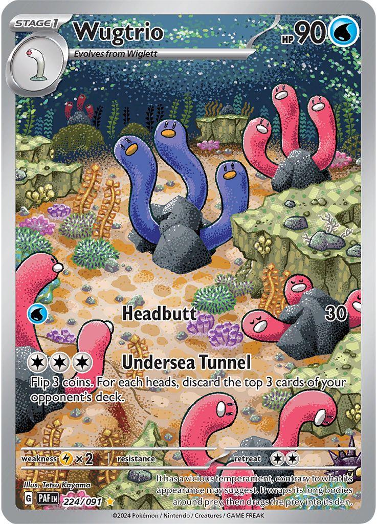 Wugtrio [Illustration Rare] #224/091 - Paldean Fates
