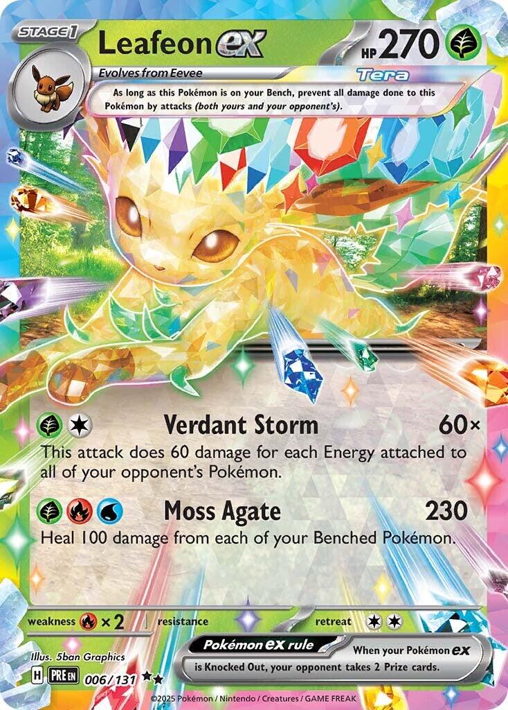 Leafeon Ex [Double Rare] PRE#006/131 -  Prismatic Evolutions