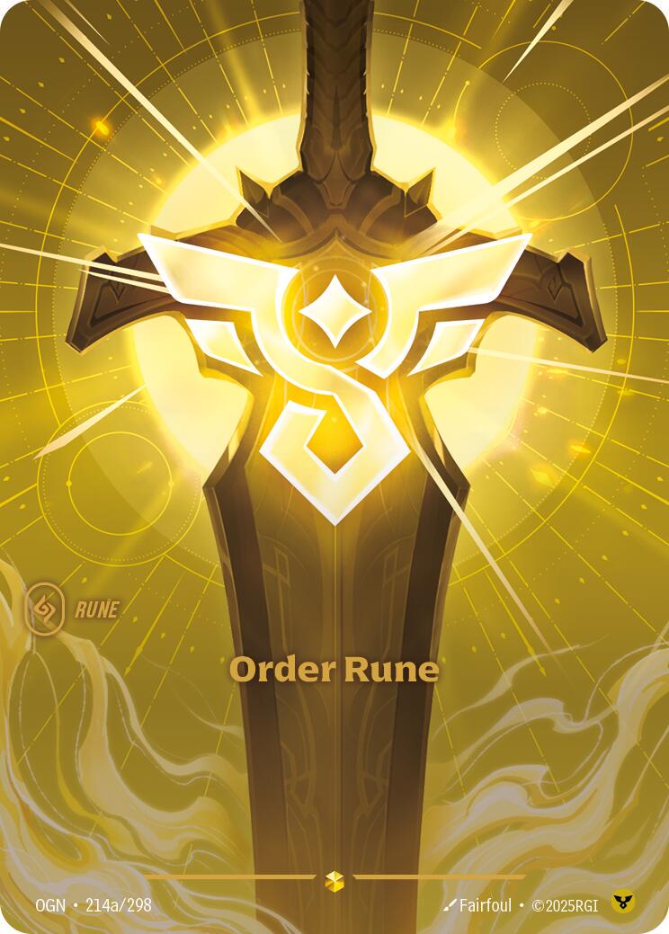 Order Rune [Alternate Art] #214a/298 - Origins