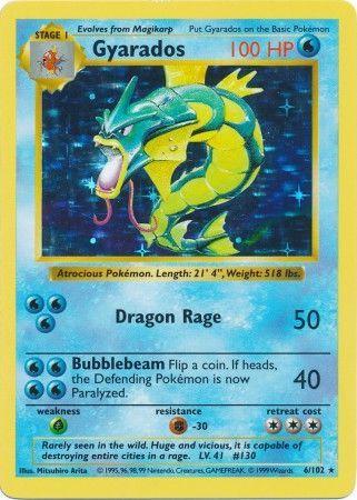 Gyarados [Shadowless] #6/102 - Pokemon Base Set