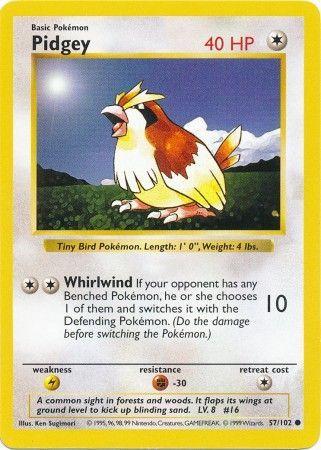 Pidgey [Shadowless  #57/102 - Pokemon Base Set