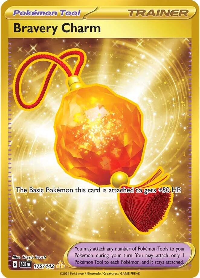Bravery Charm [Gold Secret Rare] #175/142 - Stellar Crown