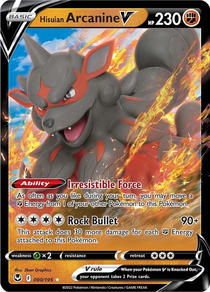 Hisuian Arcanine V [Ultra Rare] #090/195 - Silver Tempest