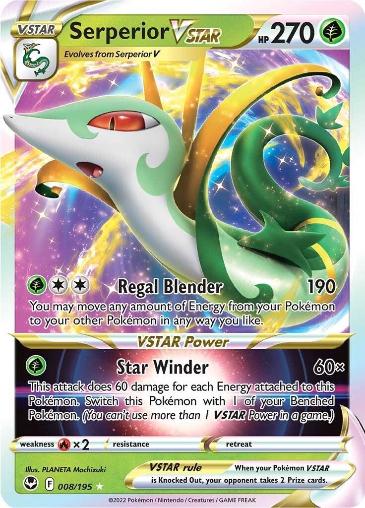 Serperior VSTAR [Full Art Holo]  #008/195 - Silver Tempest