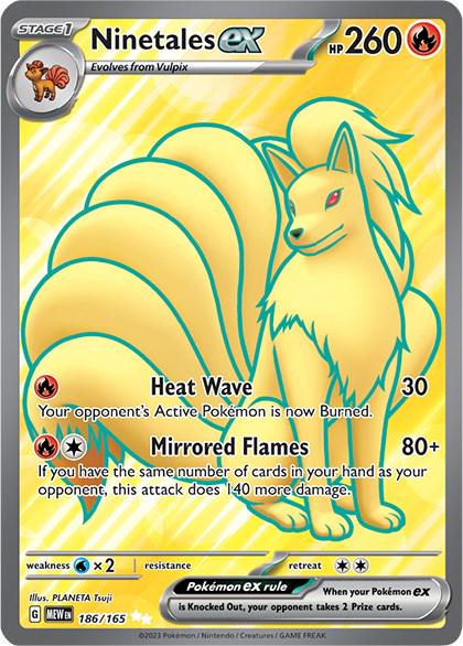 Ninetales ex [Full Art Ultra Rare] MEW #186/165 - Pokemon 151