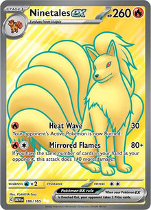 Ninetales ex [Full Art Ultra Rare] MEW #186/165 - Pokemon 151