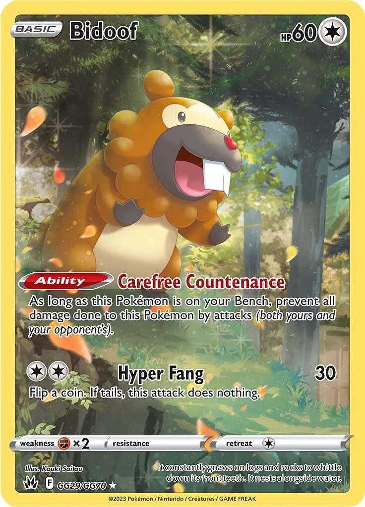 Bidoof [Holo Rare] #GG29/GG70 - Crown Zenith