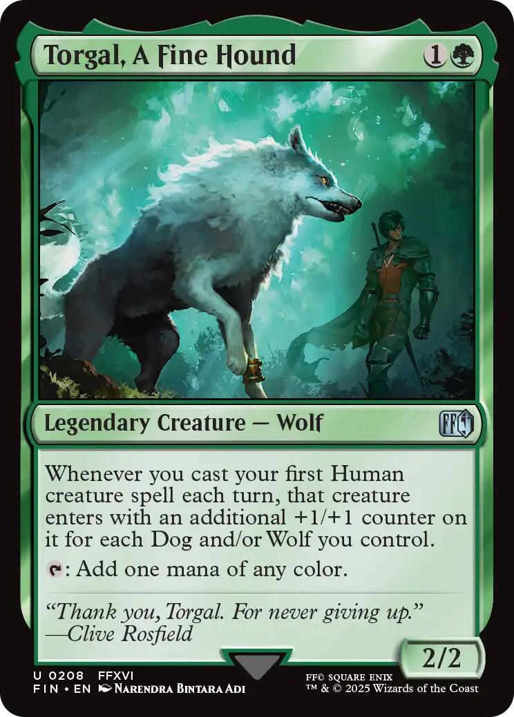 Torgal, A Fine Hound [FINAL FANTASY] Magic The Gathering [0208]