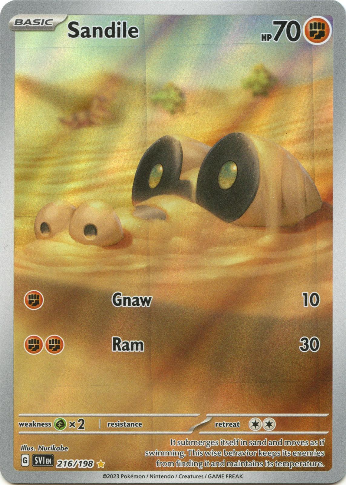 Sandile [Illustration Rare] SVI #216/198 -  Pokemon Scarlet & Violet