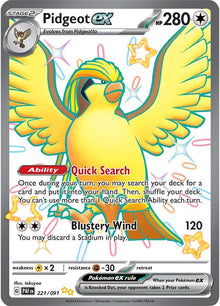 Pidgeot ex [SHINY HOLO] PAF #221/091 - Paldean Fates