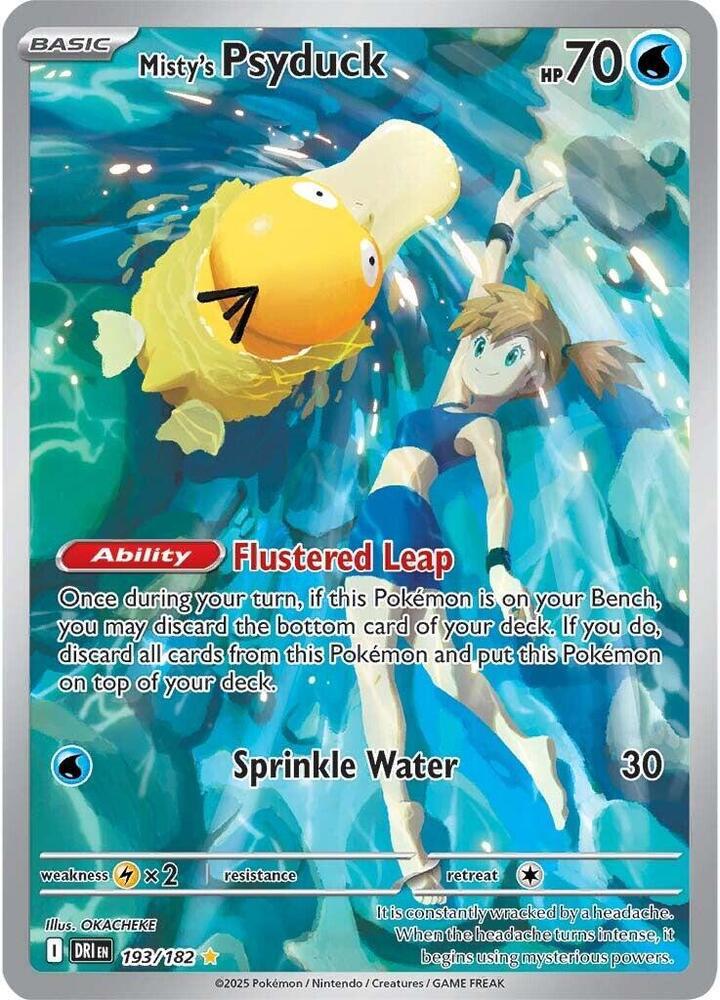 Misty's Psyduck [Illustration Rare] #193/182 - Destined Rivals