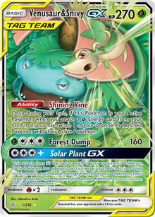 Venusaur & Snivy GX #1/236 - Cosmic Eclipse