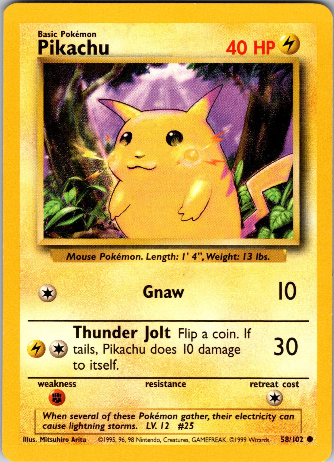 Pikachu #58/102 - Base Set [HP]