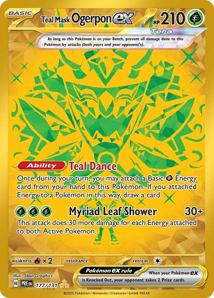 Teal Mask Ogerpon ex [Secret Rare] #177/131 - Prismatic Evolutions