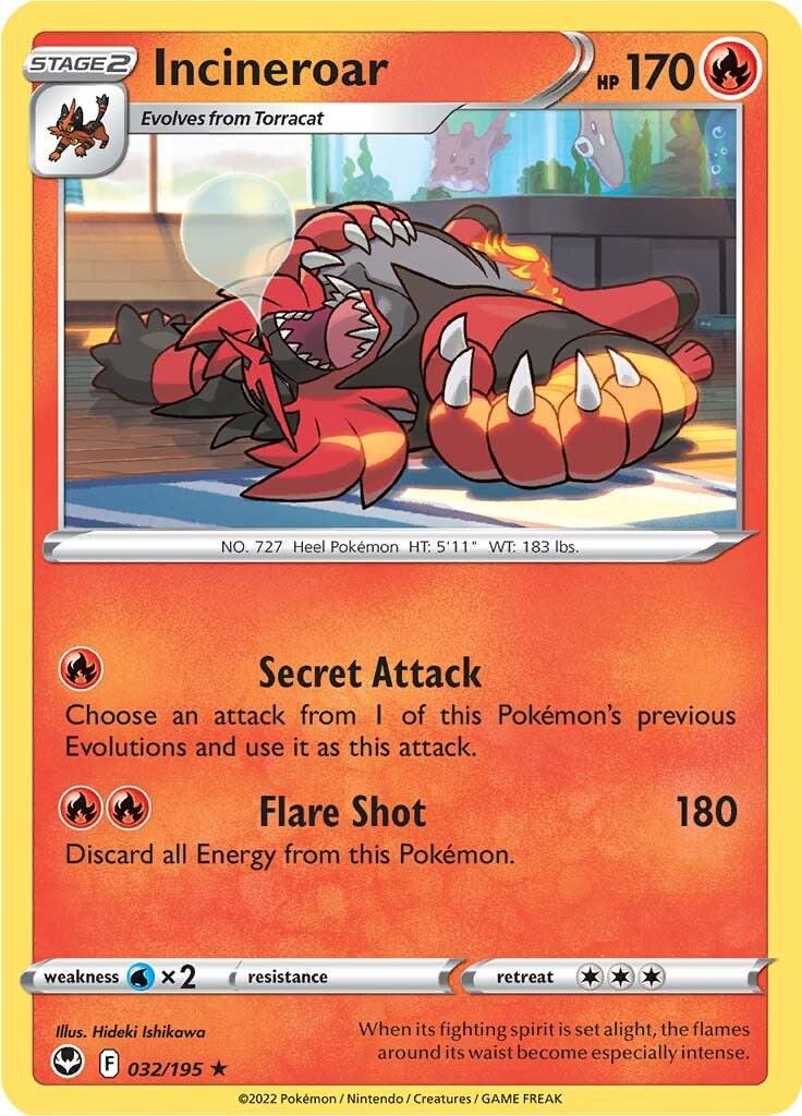 Incineroar [Rare] #032/195 - Silver Tempest