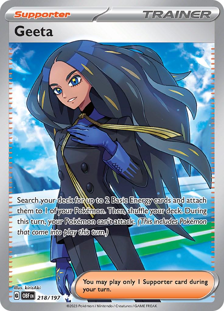 Geeta [Full Art Ultra Rare] #218/197 - Obsidian Flames