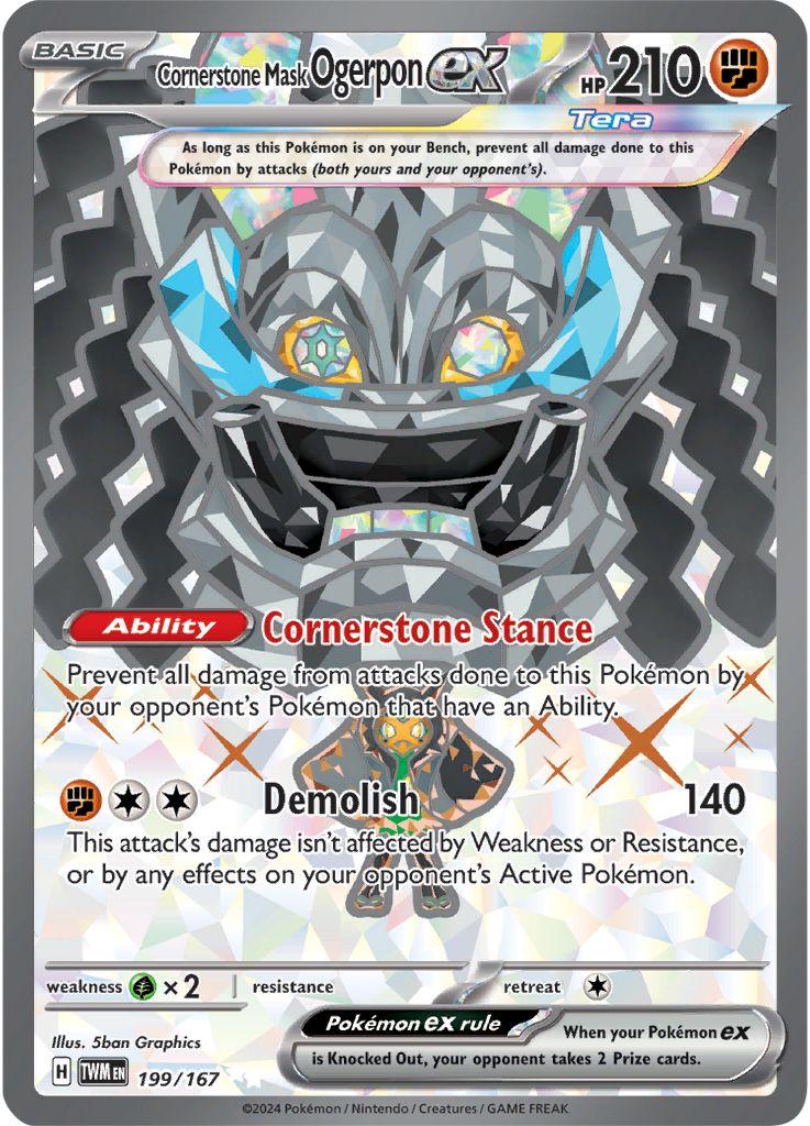 Cornerstone Mask Ogerpon ex [Full Art Ultra Rare] #199/167 - Twilight Masquerade