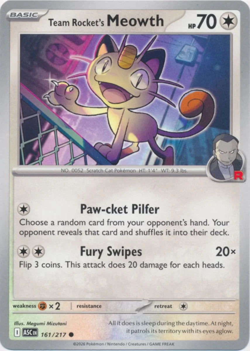 Team Rocket's Meowth [Common] #161/217 - Ascended Heroes
