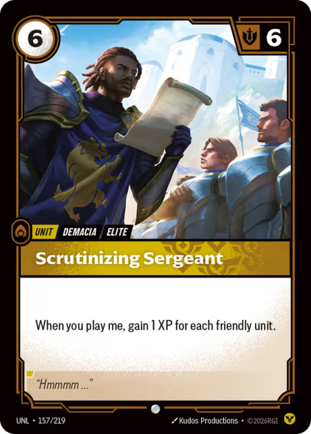 Scrutinizing Sergeant [Common] UNL 157/219 - Riftbound Unleashed
