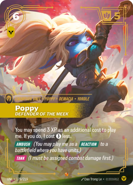 Poppy, Defender of the Meek [Epic] UNL 178/219 - Riftbound Unleashed
