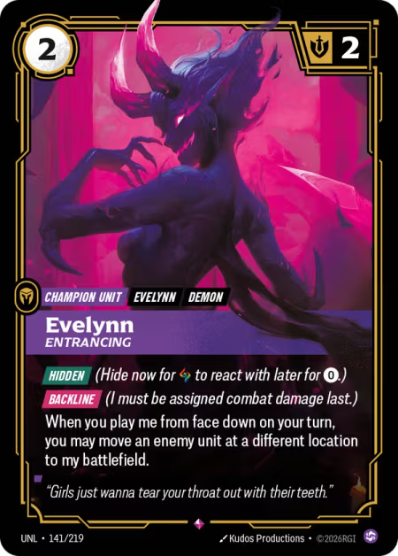 Evelynn, Entrancing [Rare] UNL 141/219 - Riftbound Unleashed