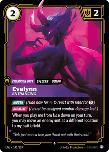 Evelynn, Entrancing [Rare] UNL 141/219 - Riftbound Unleashed