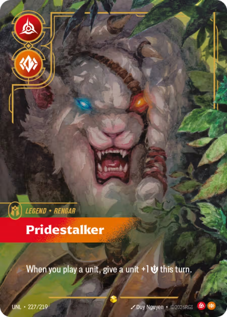 Rengar - Pridestalker [Overnumbered] UNL 227/219 - Riftbound Unleashed