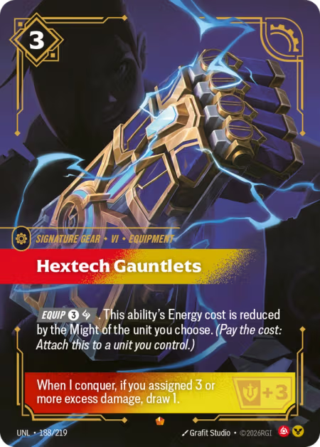 Hextech Gauntlets [Epic] UNL 188/219 - Riftbound Unleashed