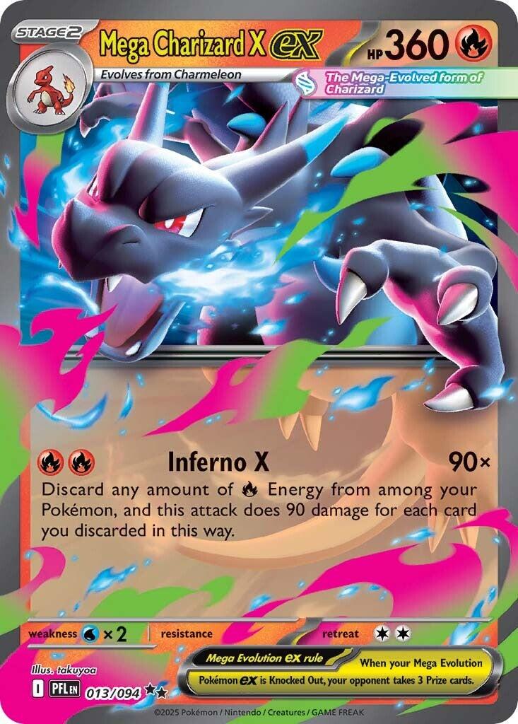 Mega Charizard X ex [Double Rare] 013/094 - Pokemon Phantasmal Flames