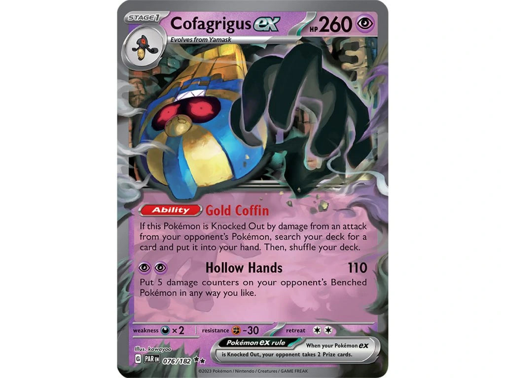 Cofagrigus ex [Double Rare] PAR #076/182 - Paradox Rift