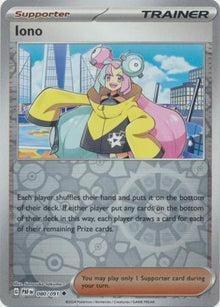 Iono [Reverse Holo] #80/91 - Pokemon Paldean Fates