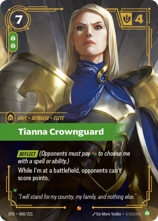 Tianna Crownguard [Epic] SFD 060/221 - Riftbound Spiritforged