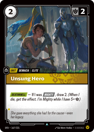 Unsung Hero [Uncommon] SFD 167/221 -  Riftbound Spiritforged